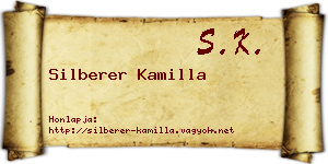 Silberer Kamilla névjegykártya